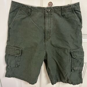 Element Green Cargo Shorts with Utility Pockets